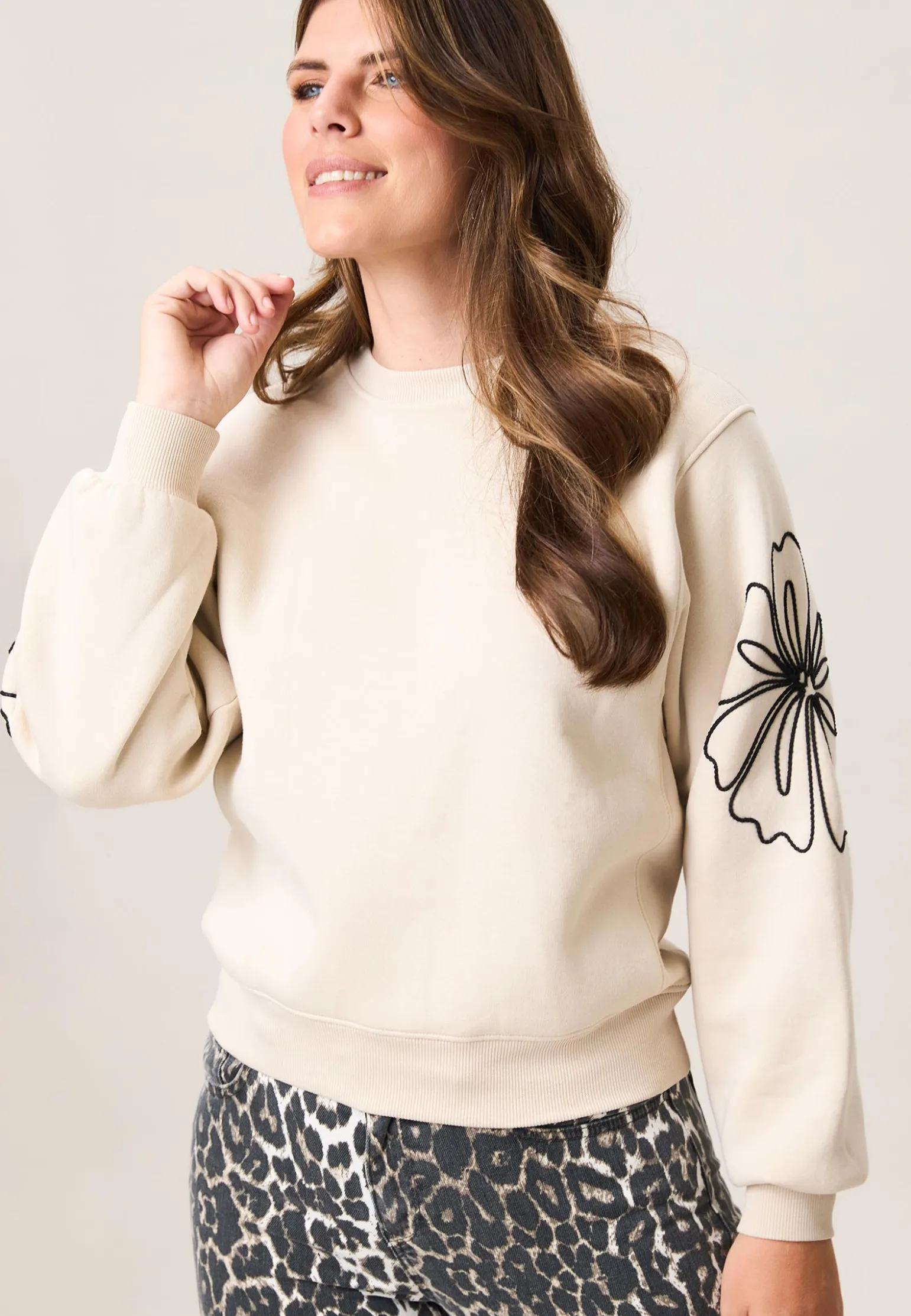 Hot Miss Etam Sweater licht zand Multi zand