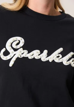Online Miss Etam Sweater parel detail Zwart