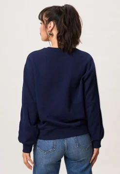 Miss Etam Sweater print blauw Multi donker blue
