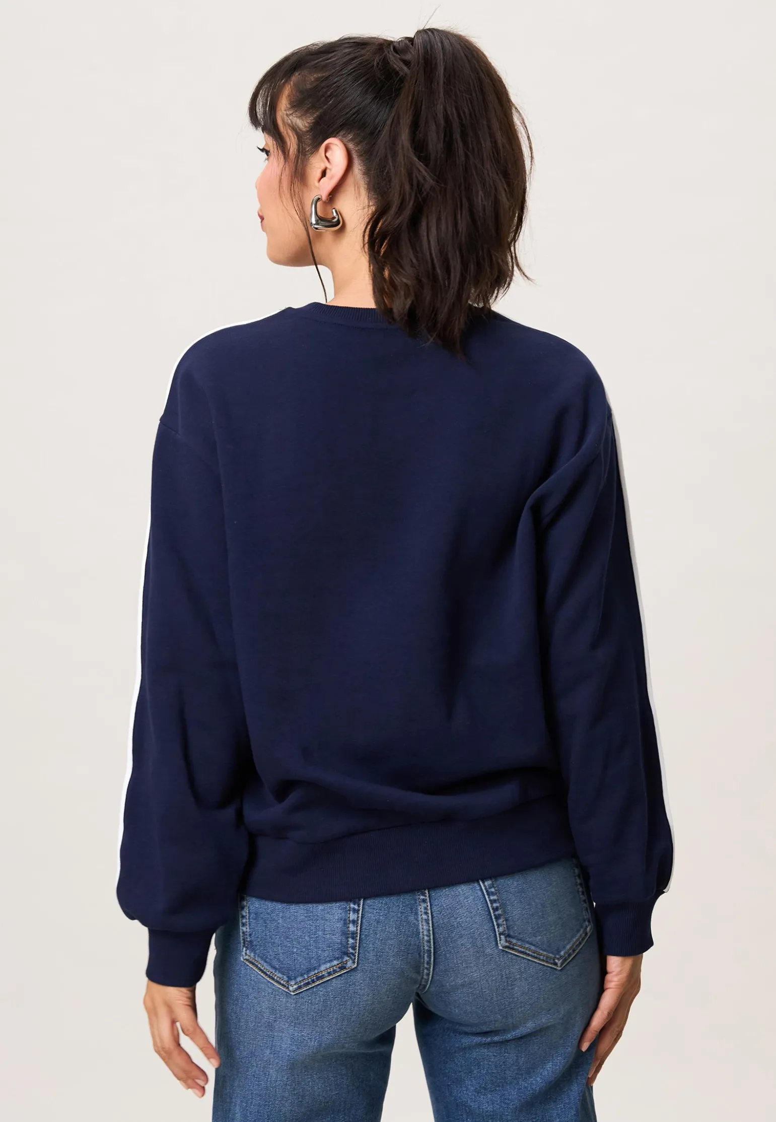 Miss Etam Sweater print blauw Multi donker blue
