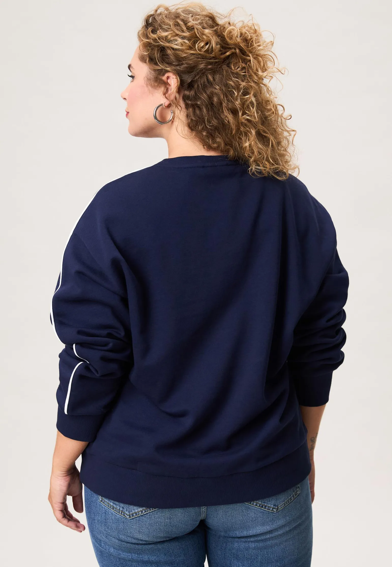 Sale Miss Etam Sweater print blauw Multi donker blue