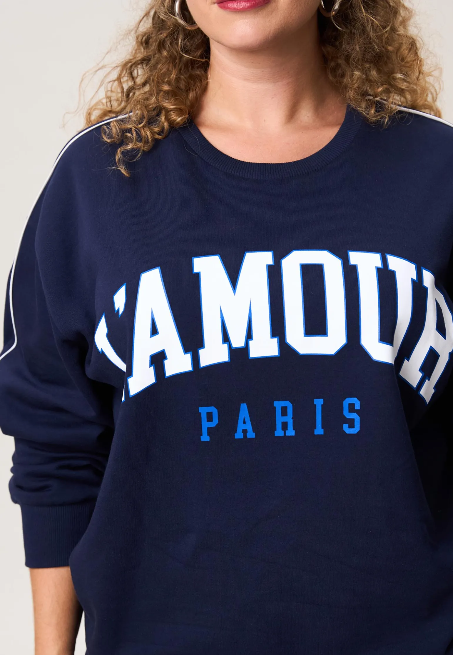 Sale Miss Etam Sweater print blauw Multi donker blue