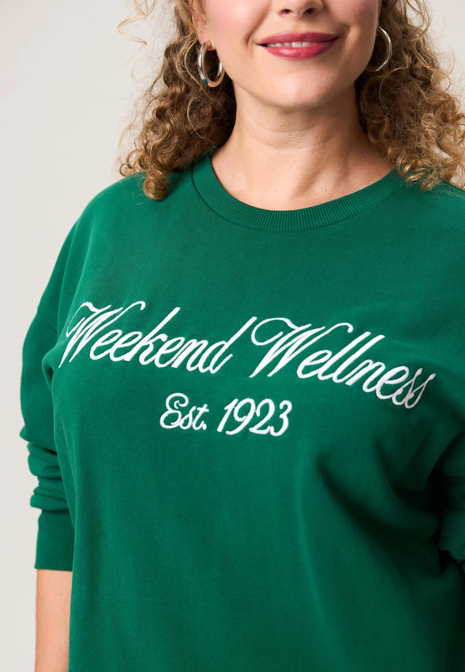 Clearance Miss Etam Sweater tekst groen Multi Emerald