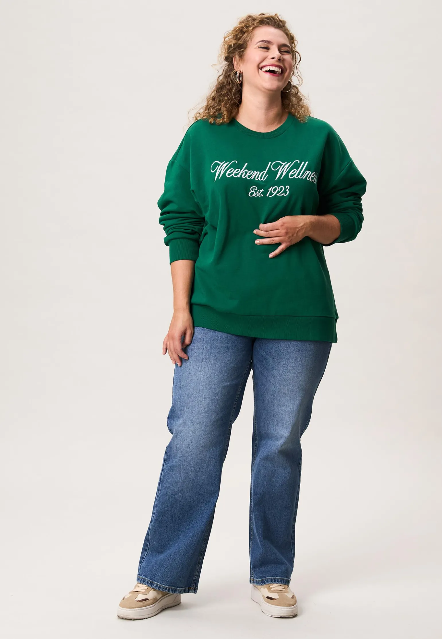 Clearance Miss Etam Sweater tekst groen Multi Emerald