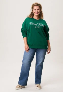 Clearance Miss Etam Sweater tekst groen Multi Emerald