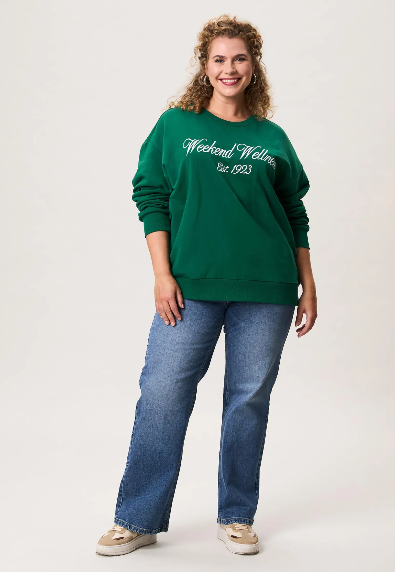 Clearance Miss Etam Sweater tekst groen Multi Emerald