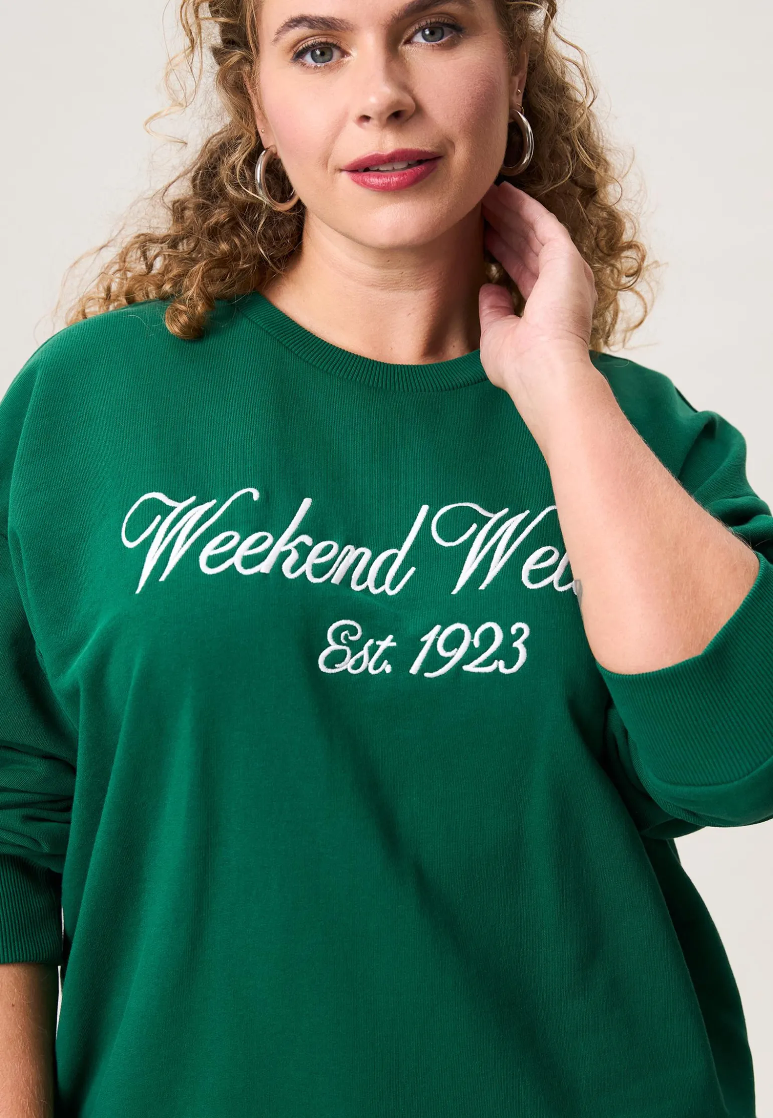 Clearance Miss Etam Sweater tekst groen Multi Emerald