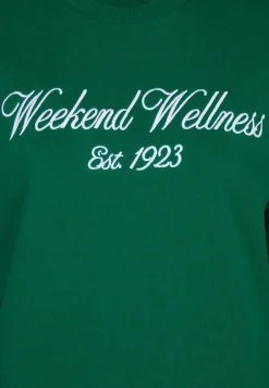 Miss Etam Sweater tekst groen Multi Emerald