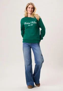Miss Etam Sweater tekst groen Multi Emerald