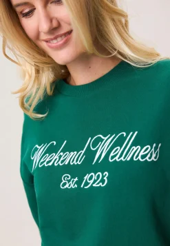 Miss Etam Sweater tekst groen Multi Emerald