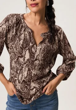 Clearance Miss Etam Top print Multi dark neutral