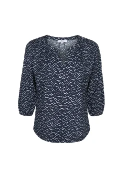 Outlet Miss Etam Top print blauw Multi dark blue off white