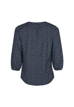 Outlet Miss Etam Top print blauw Multi dark blue off white