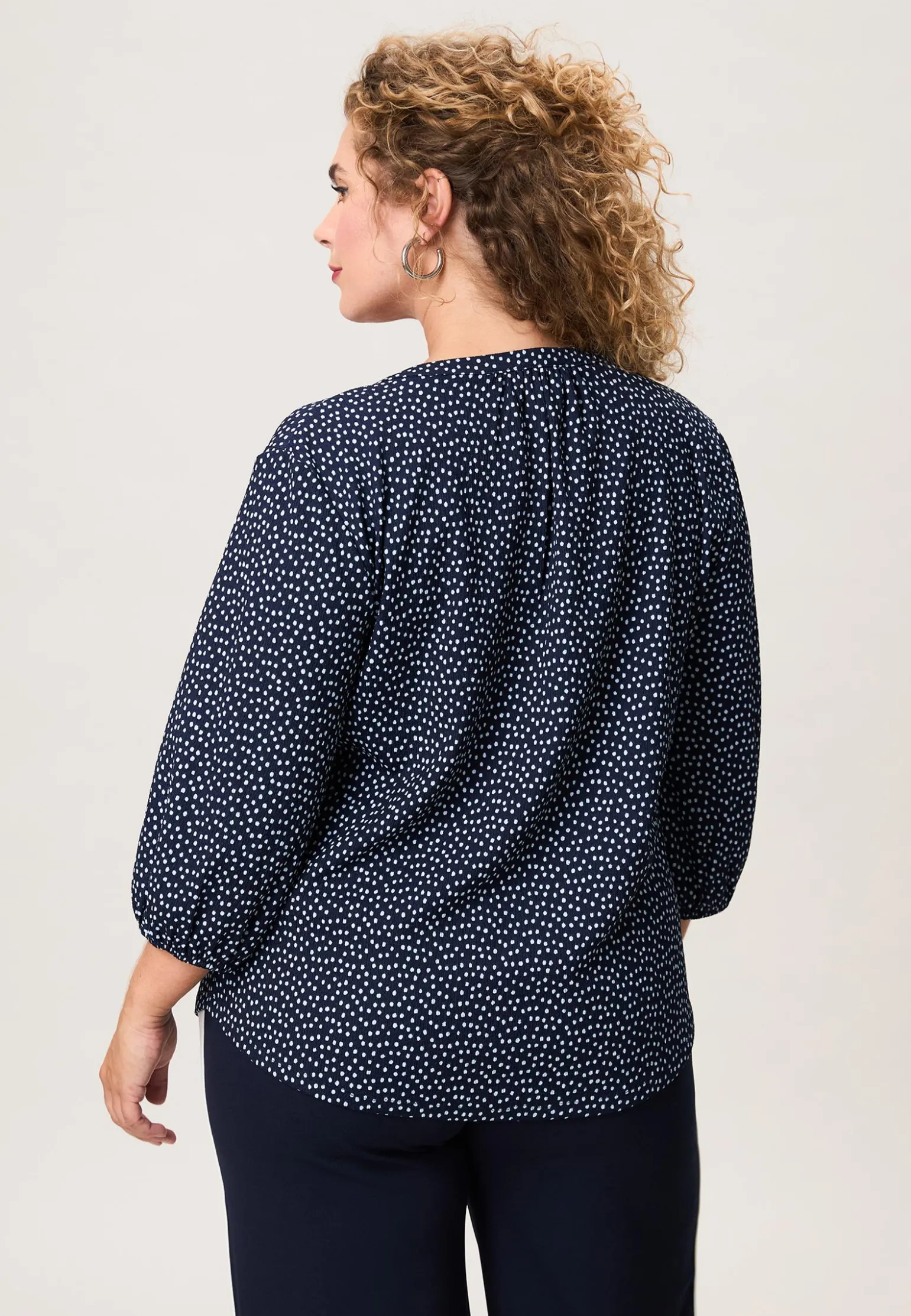 New Miss Etam Top print blauw Multi dark blue off white