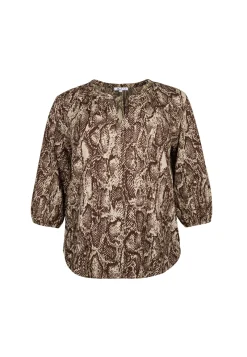 New Miss Etam Top print bruin Multi dark neutral