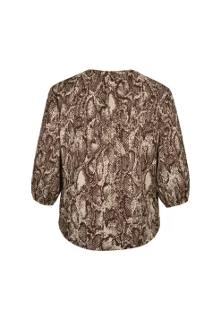 New Miss Etam Top print bruin Multi dark neutral