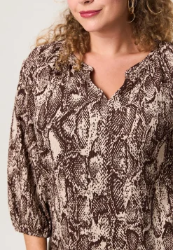New Miss Etam Top print bruin Multi dark neutral