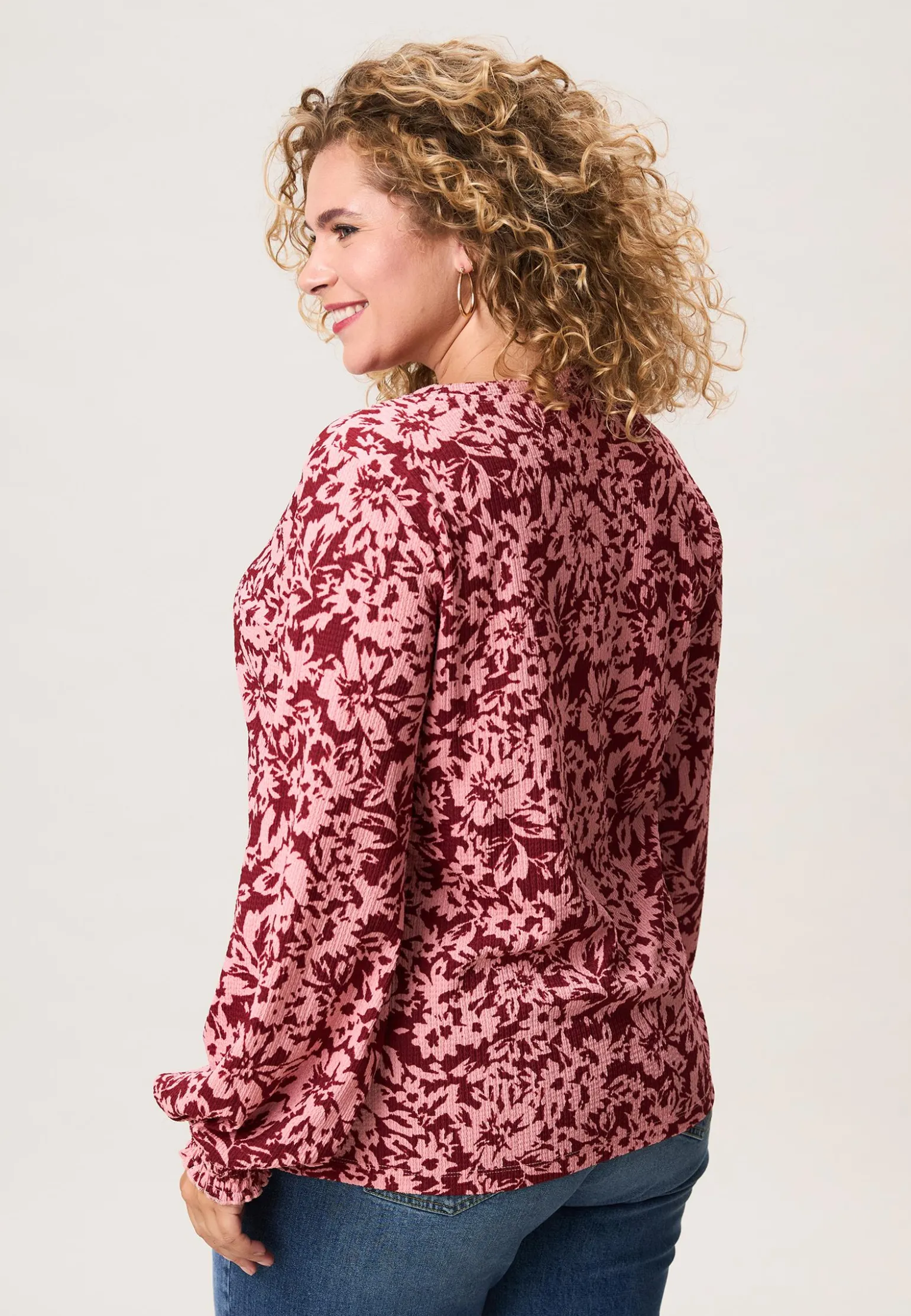 Miss Etam Top print rood Multi dark red