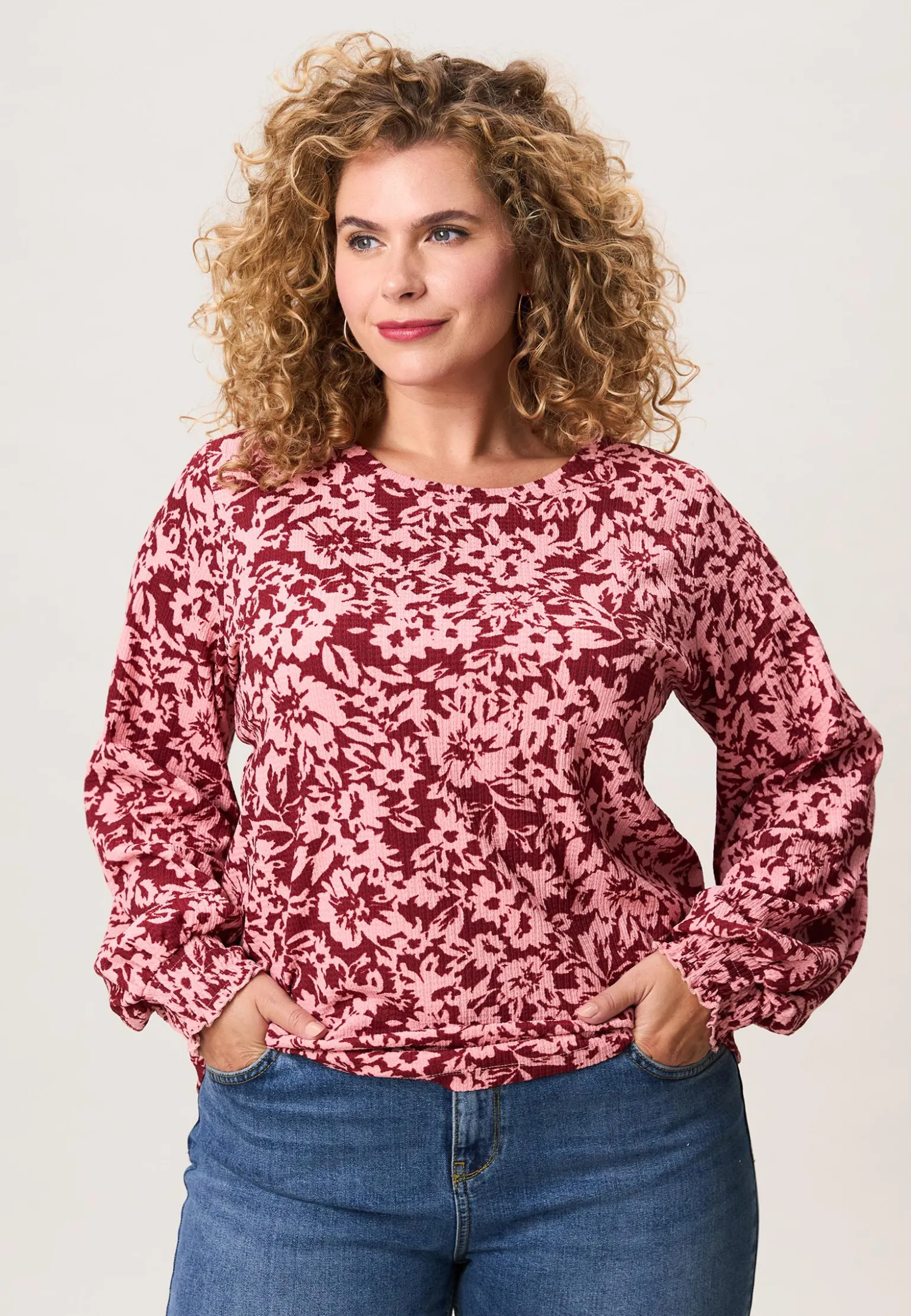 Miss Etam Top print rood Multi dark red