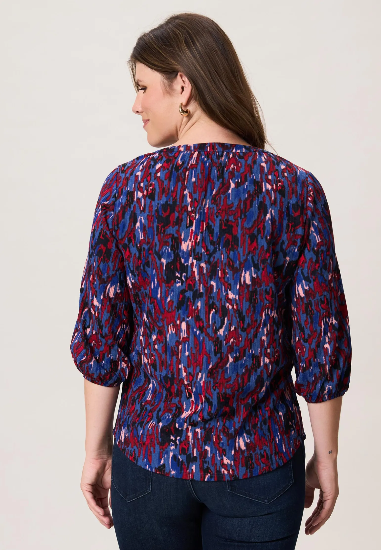Hot Miss Etam Top print rood blauw Multi rood