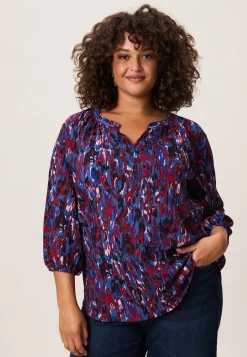Online Miss Etam Top print rood blauw Multi rood