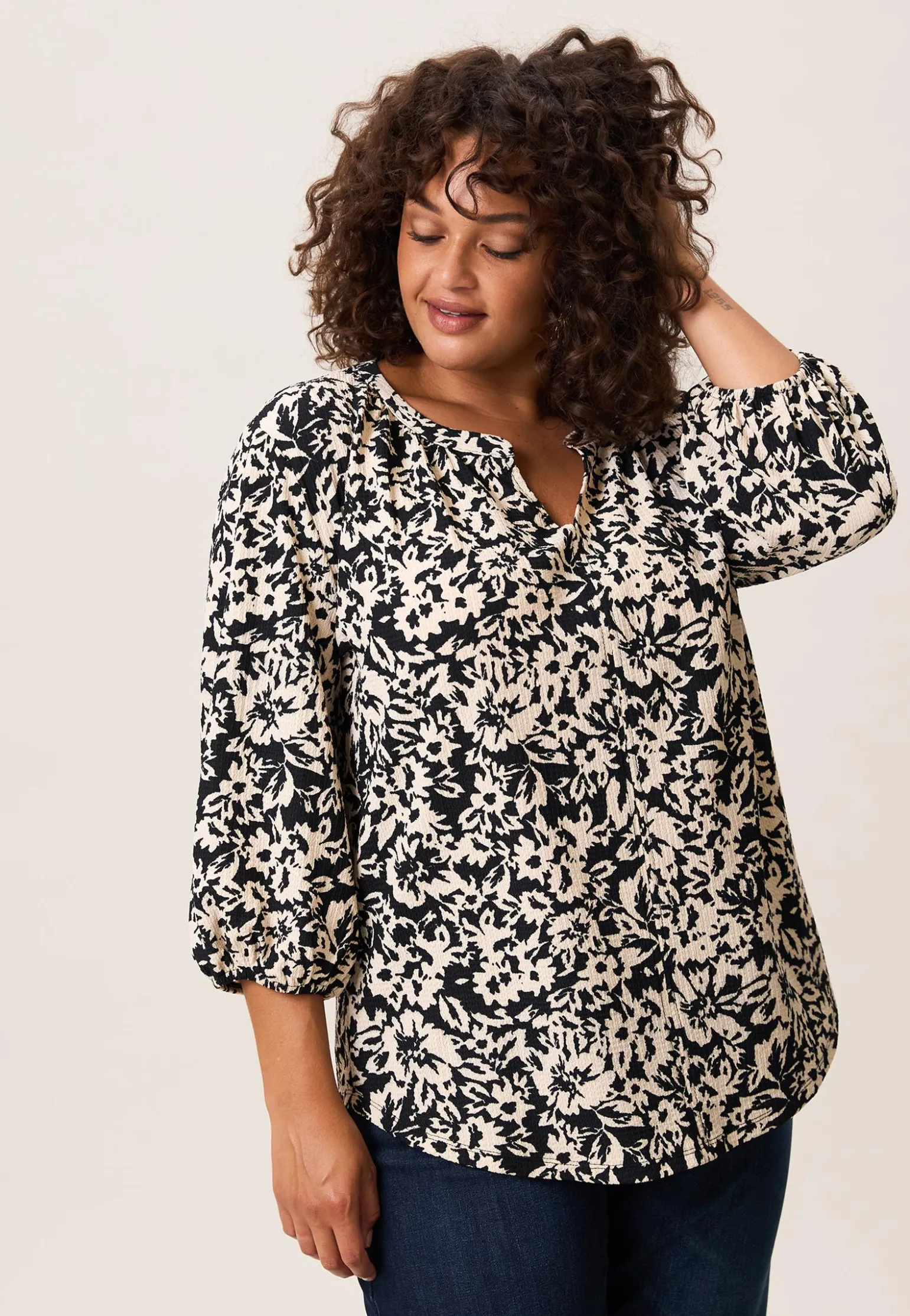 Sale Miss Etam Top print zwart Multi zwart