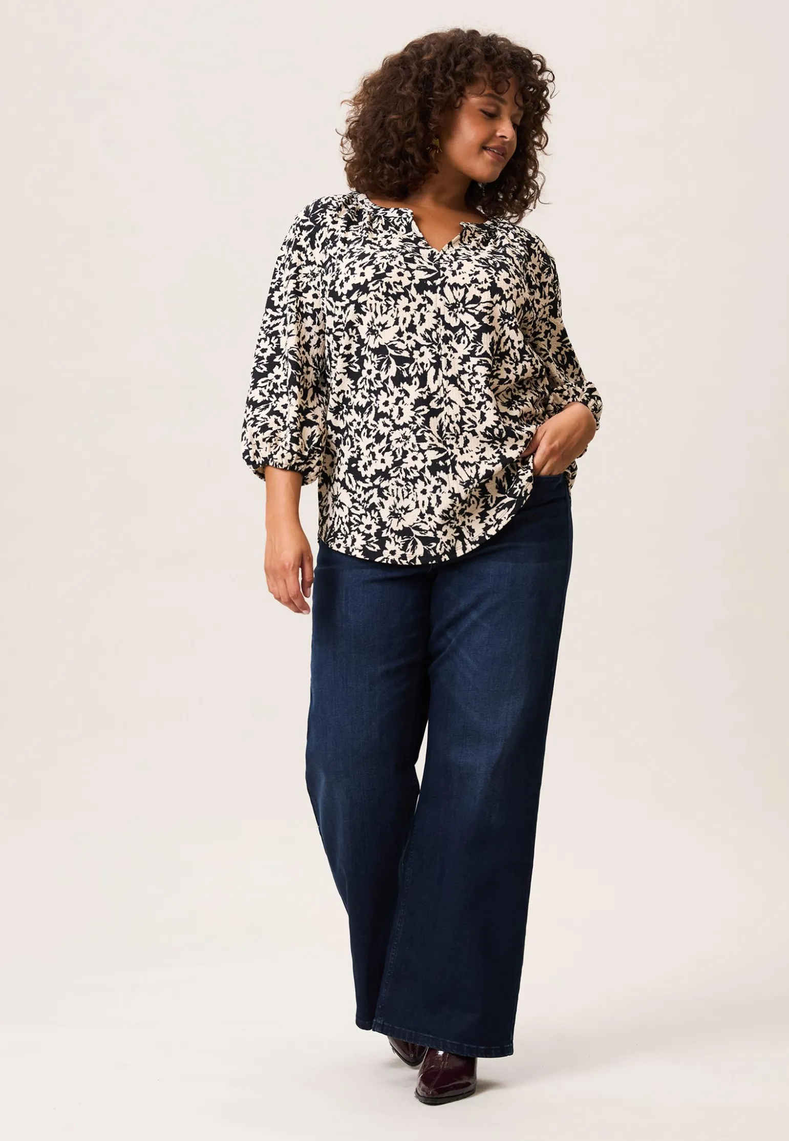 Sale Miss Etam Top print zwart Multi zwart