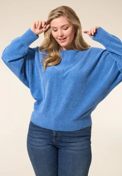 Sale Miss Etam Trui chenille blauw Pacific blue