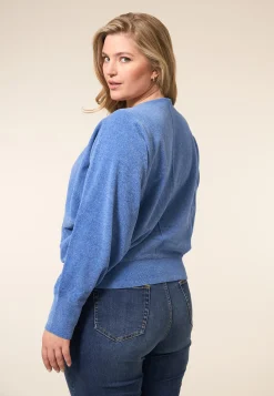 Sale Miss Etam Trui chenille blauw Pacific blue