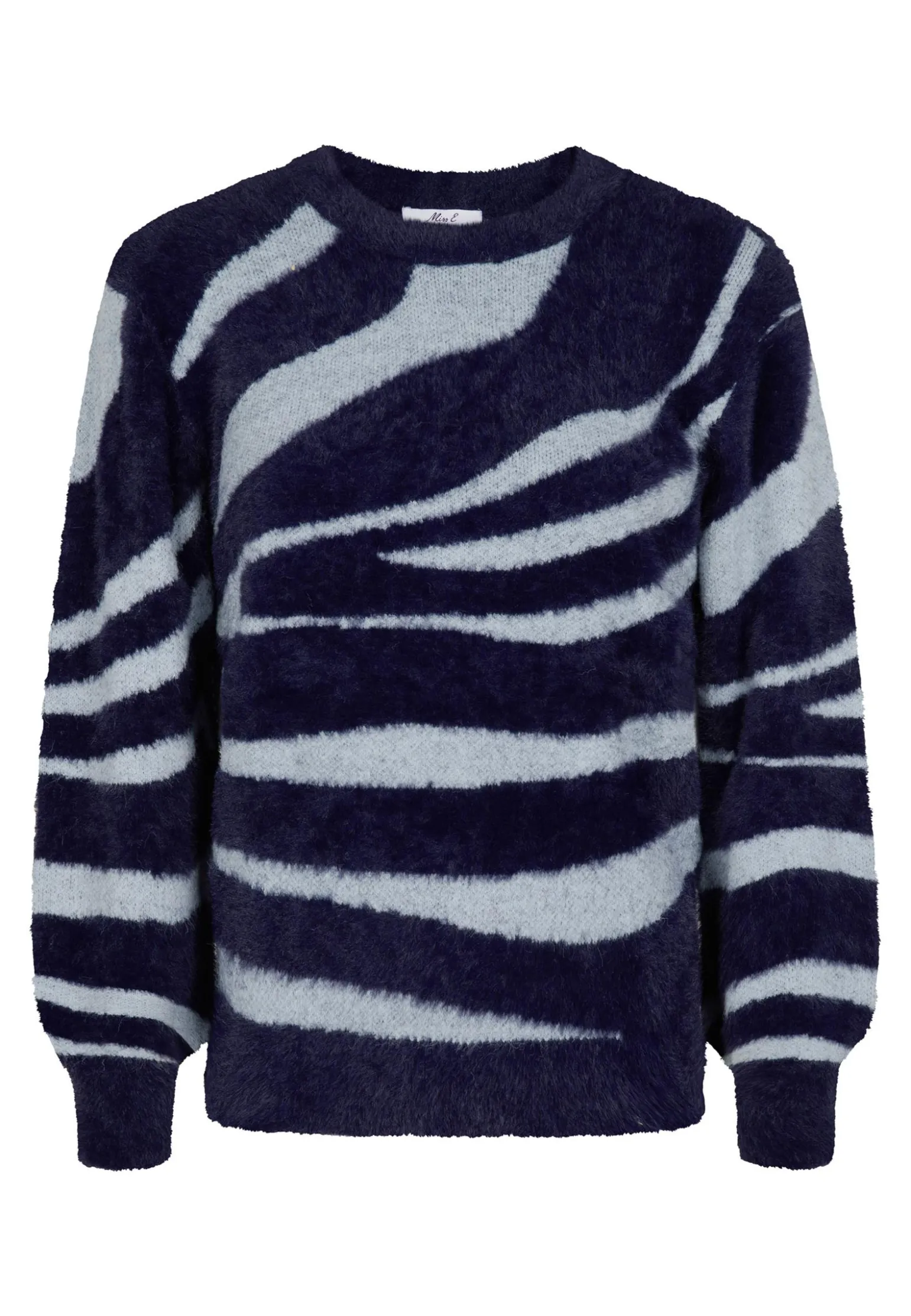 Clearance Miss Etam Trui harig blauw Multi delphi blue