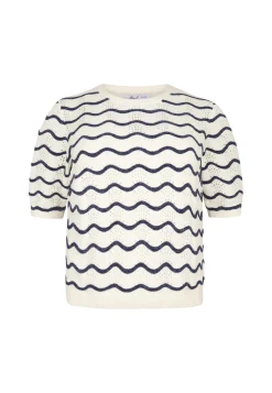 New Miss Etam Trui korte mouw print blauw Multi stone blue