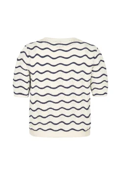 New Miss Etam Trui korte mouw print blauw Multi stone blue