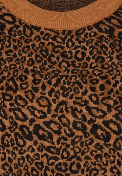 Hot Miss Etam Trui korte mouw print bruin Multi camel