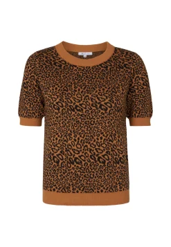 Discount Miss Etam Trui korte mouw print bruin Multi camel