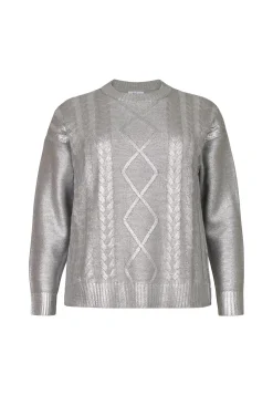 Best Miss Etam Trui metallic grijs Multi silver