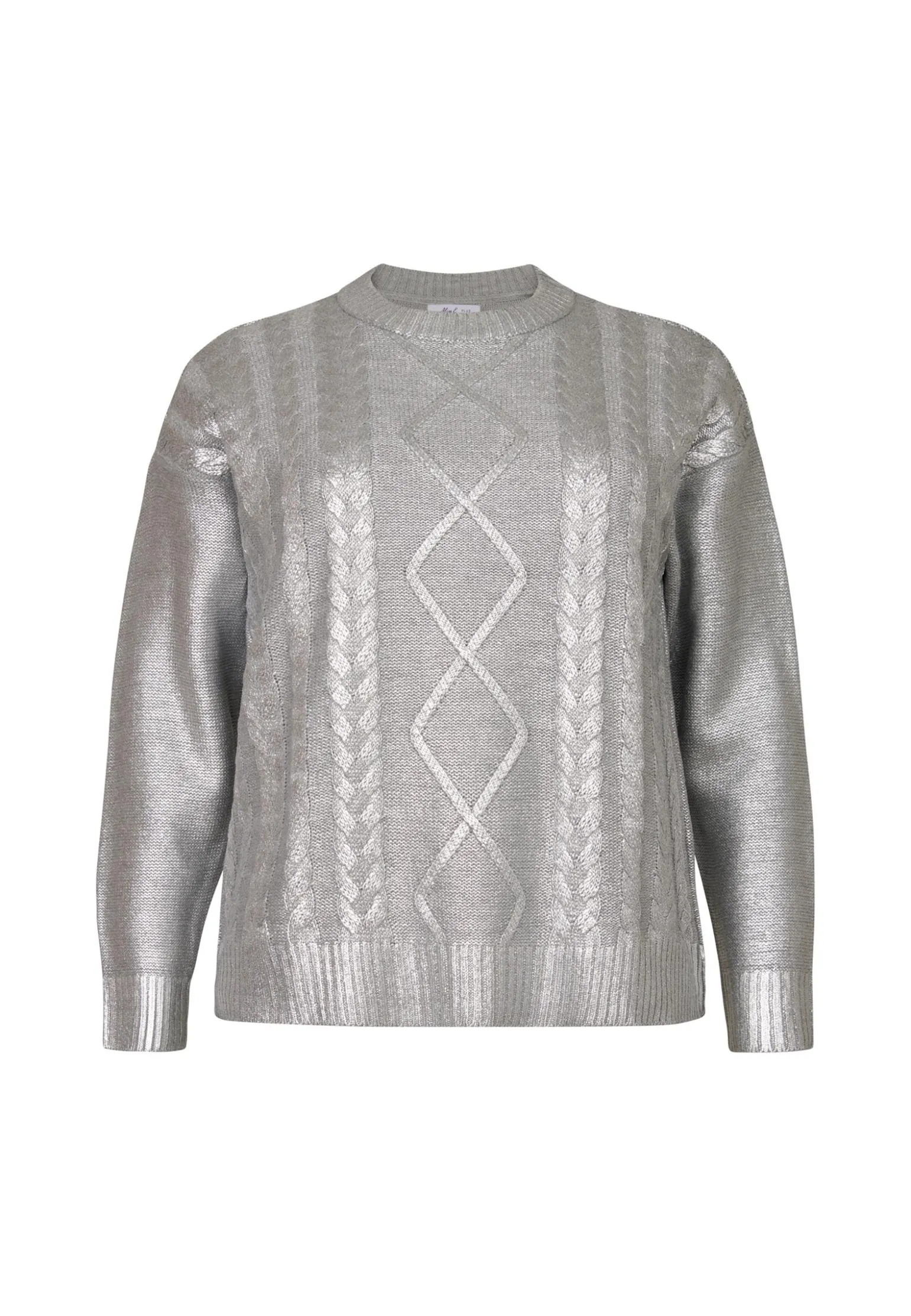 Best Miss Etam Trui metallic grijs Multi silver