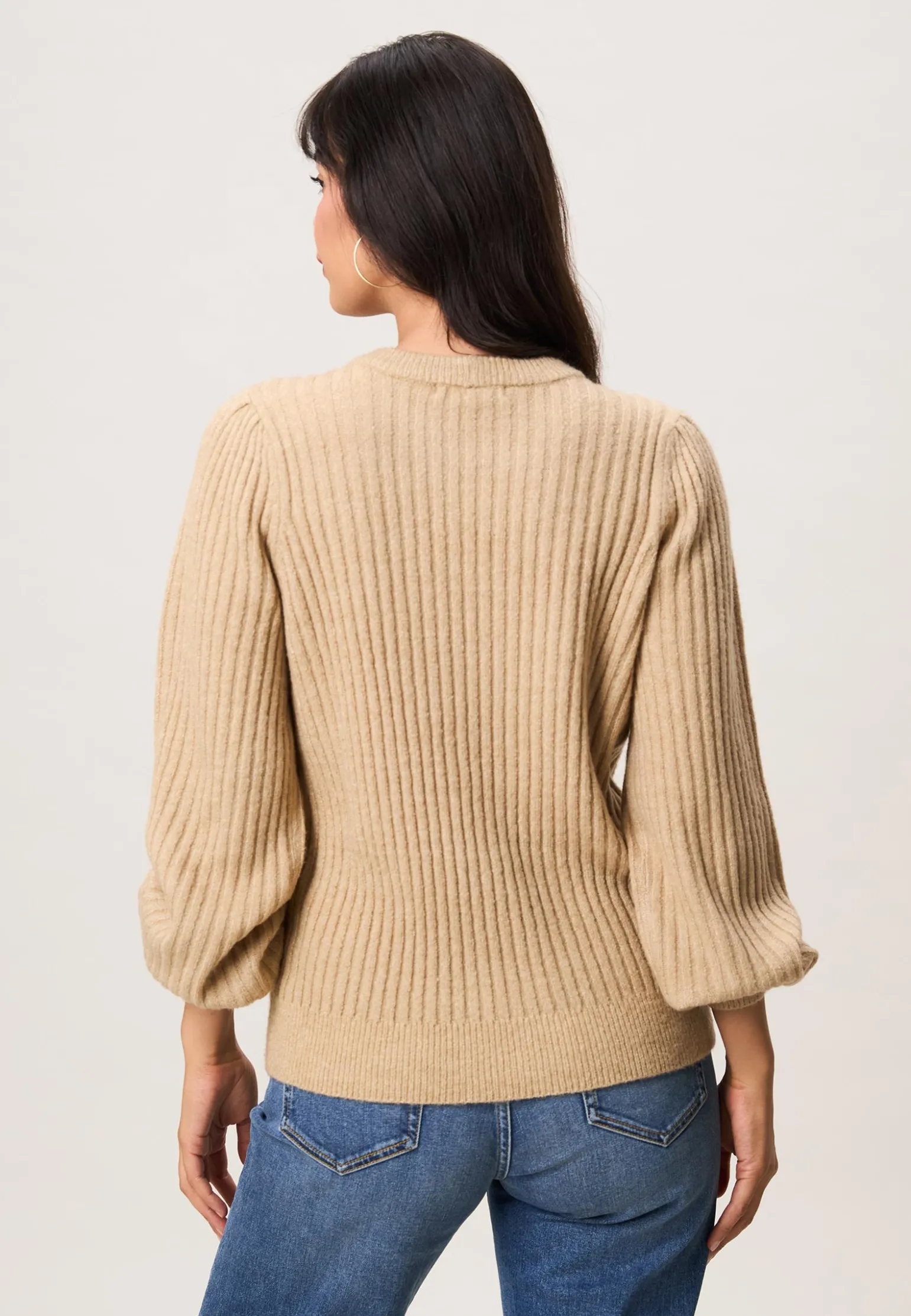 New Miss Etam Trui rib beige Sand melange