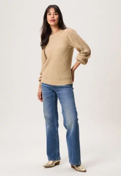 New Miss Etam Trui rib beige Sand melange