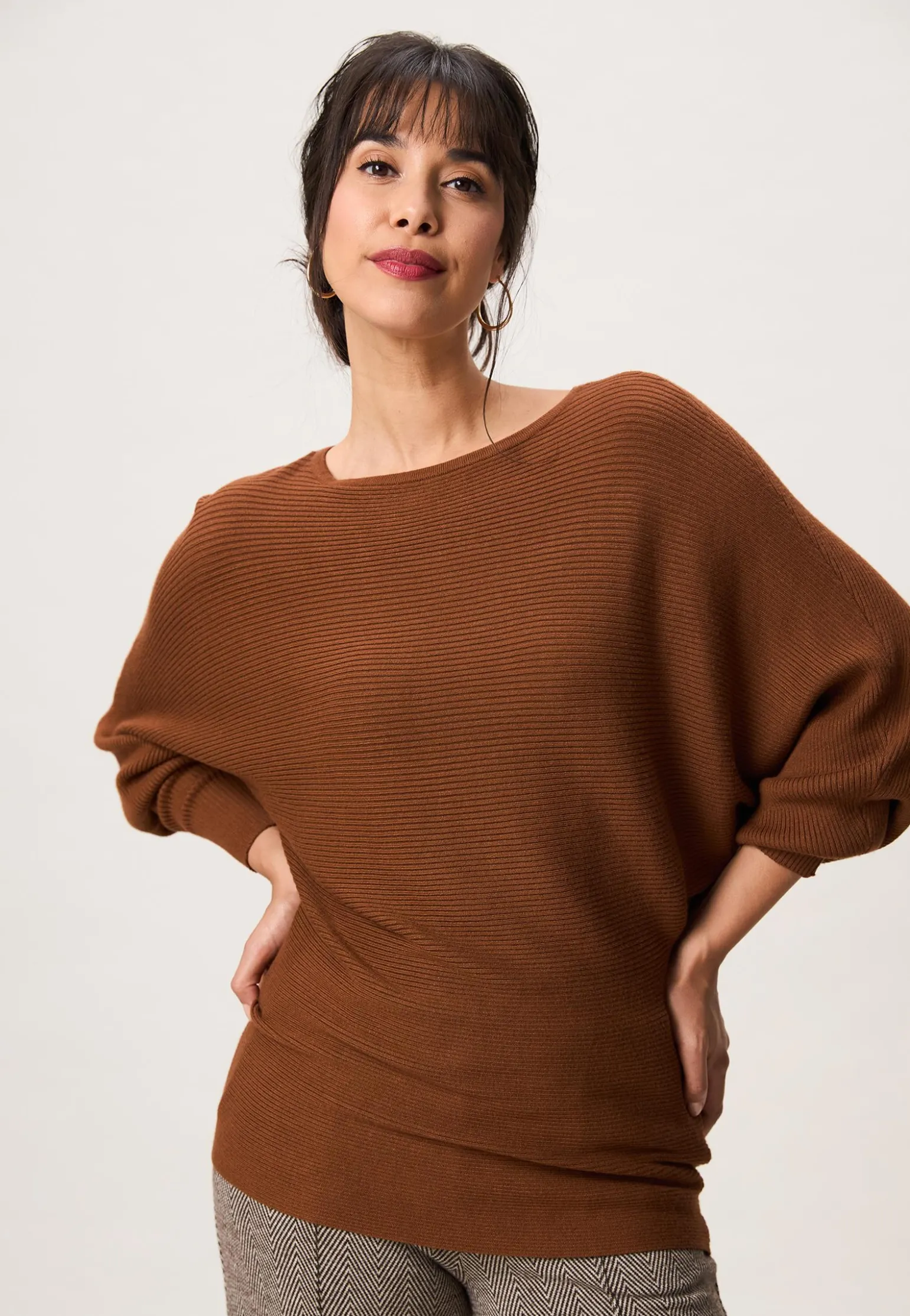 Online Miss Etam Trui rib bruin Mocca