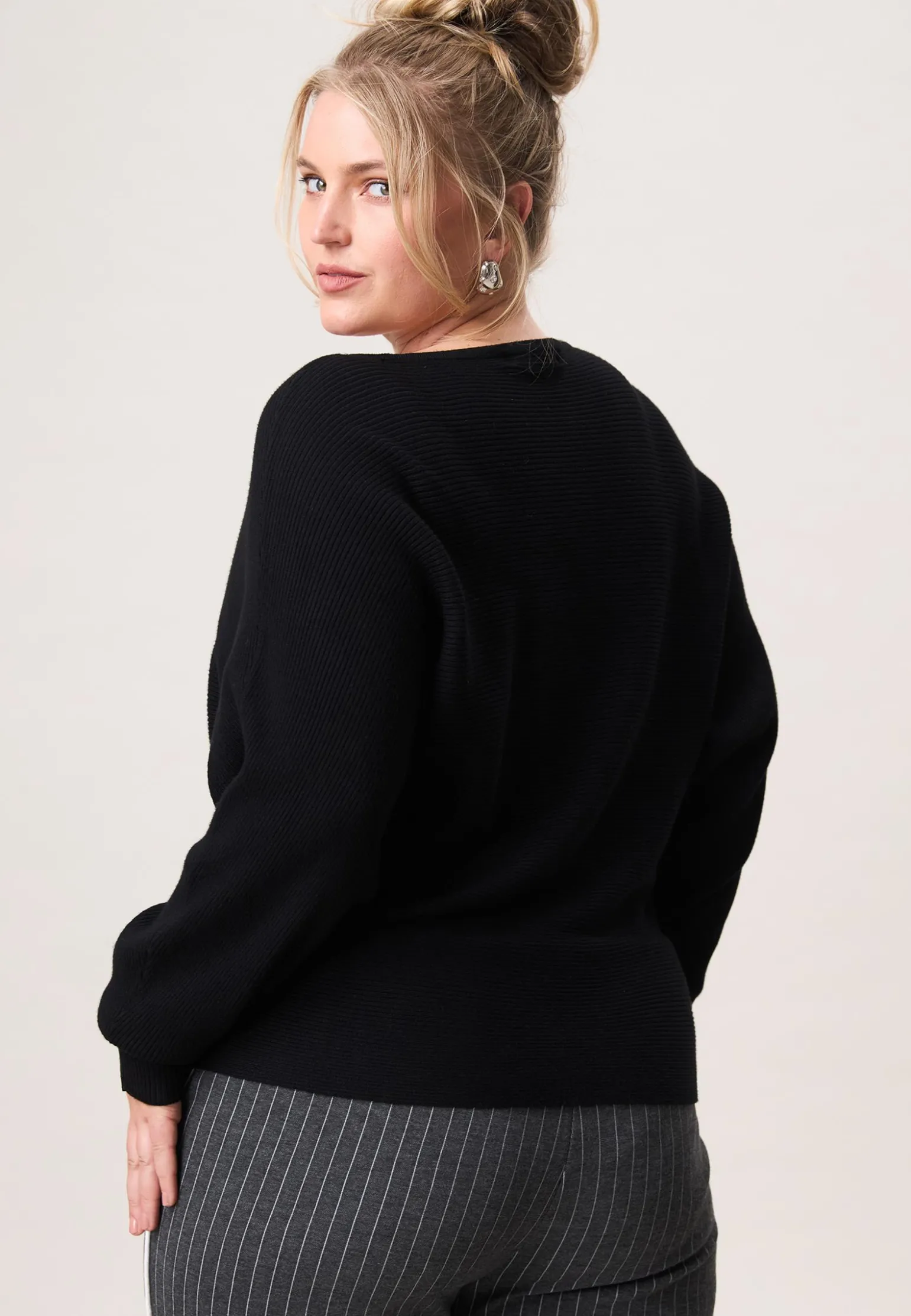 Discount Miss Etam Trui rib Zwart