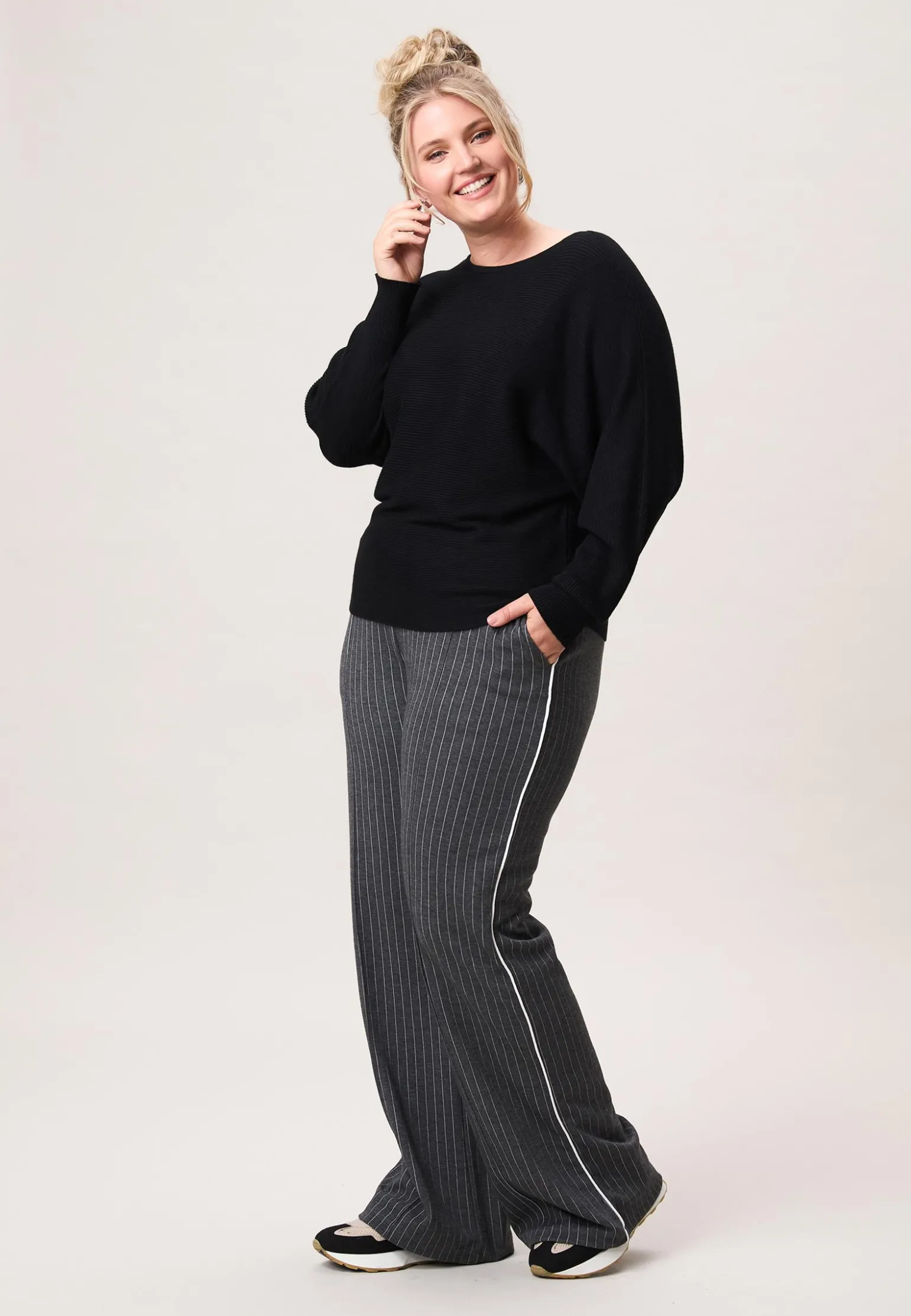 Discount Miss Etam Trui rib Zwart