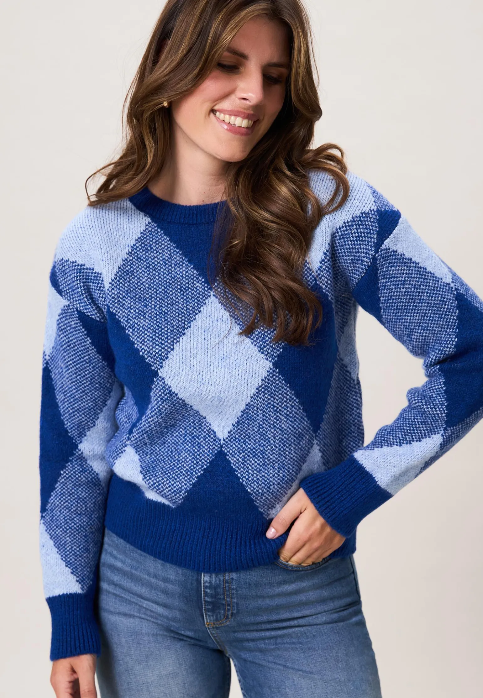 Clearance Miss Etam Trui ruit blauw Multi blauw