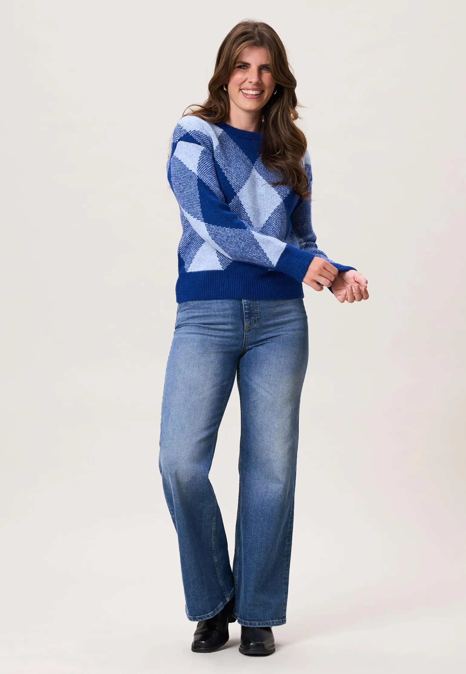 Clearance Miss Etam Trui ruit blauw Multi blauw