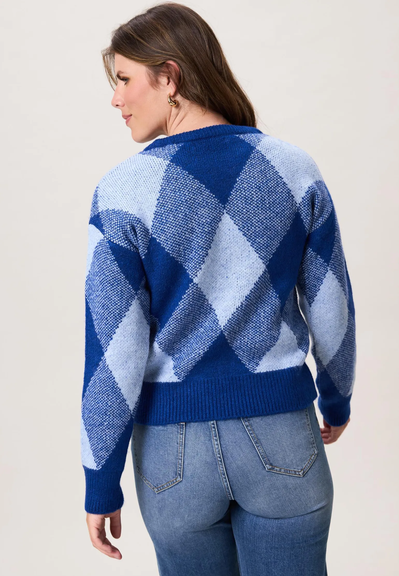 Clearance Miss Etam Trui ruit blauw Multi blauw