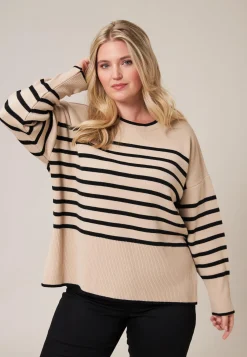 Online Miss Etam Trui streep zwart Multi zwart