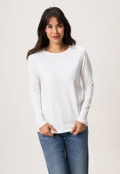 Online Miss Etam T-shirt lange mouw wit Off white
