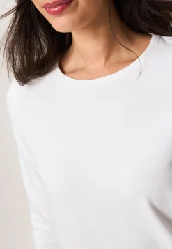 Online Miss Etam T-shirt lange mouw wit Off white