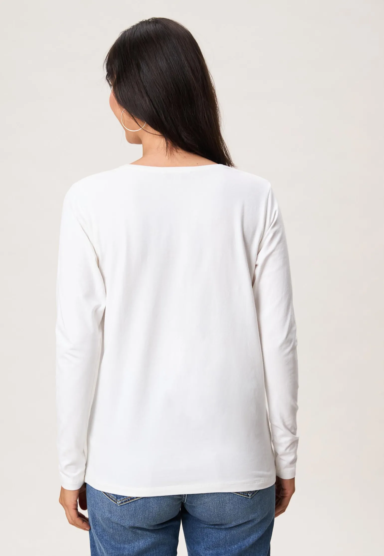 Online Miss Etam T-shirt lange mouw wit Off white