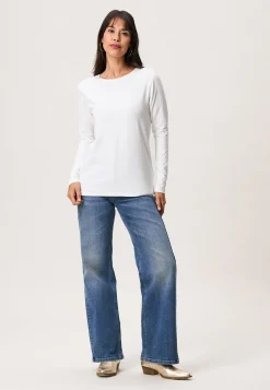 Online Miss Etam T-shirt lange mouw wit Off white