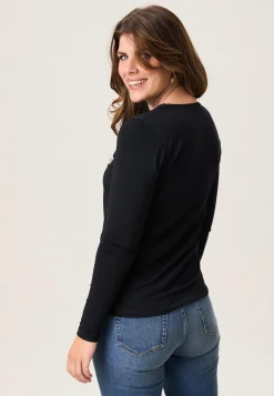 Sale Miss Etam T-shirt lange mouw Zwart